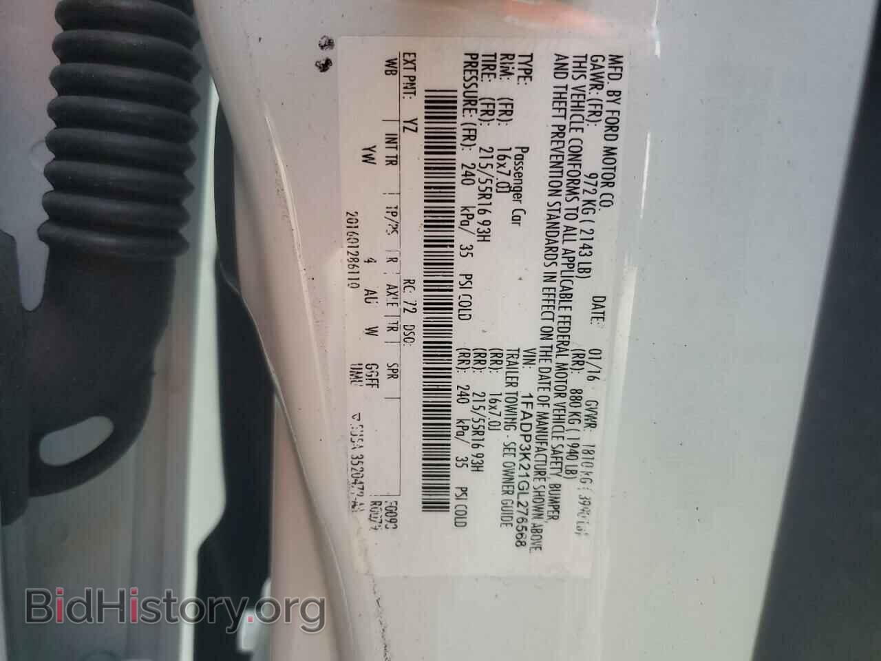 2016 FORD FOCUS - VIN: 1FADP3K21GL276568 - Фото 12