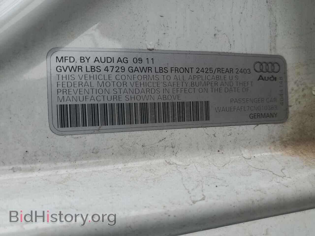 2012 AUDI A4 - VIN: WAUEFAFL7CN010363 - Фото 12