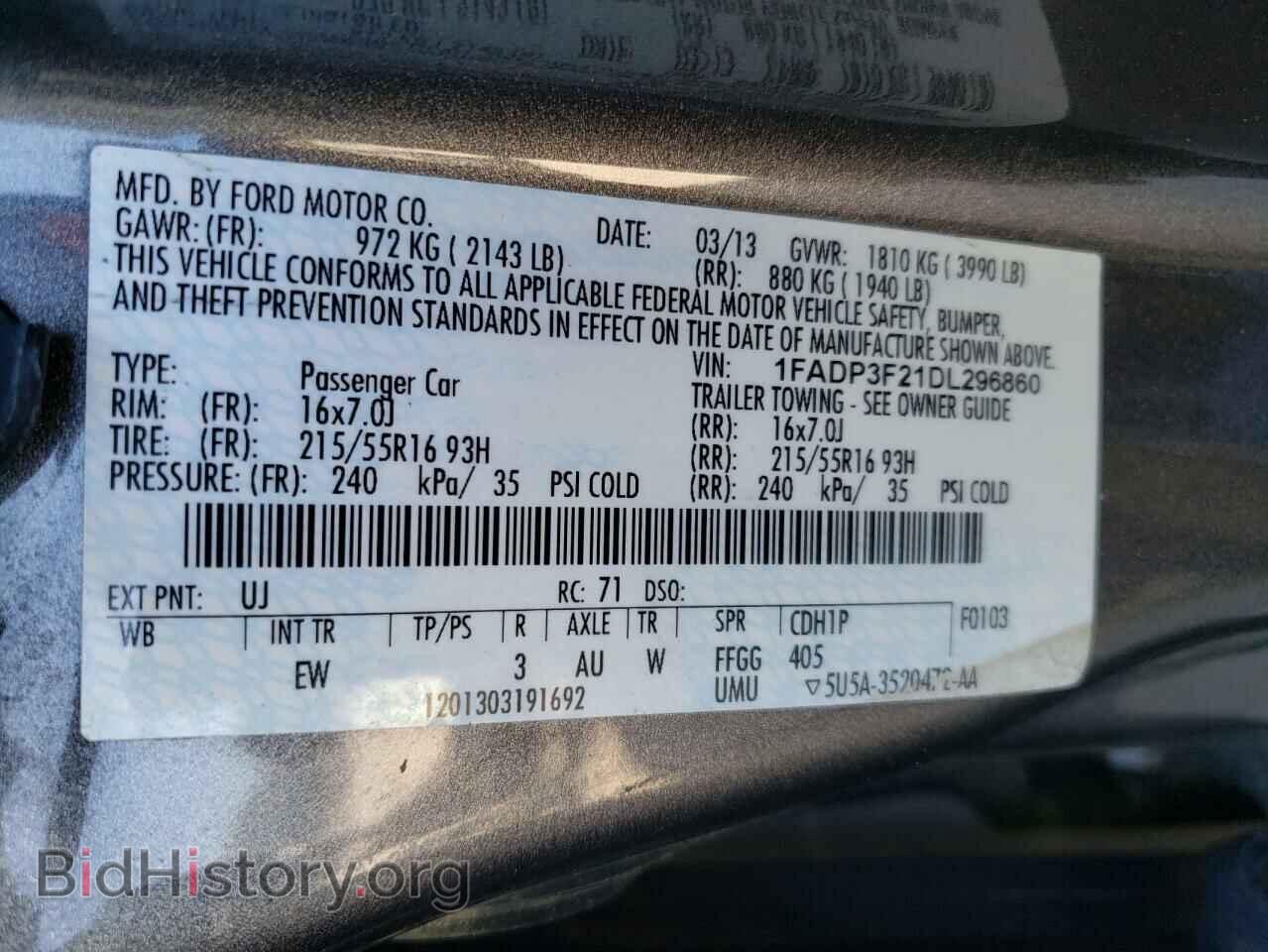 2013 FORD FOCUS - VIN: 1FADP3F21DL296860 - Photo 13