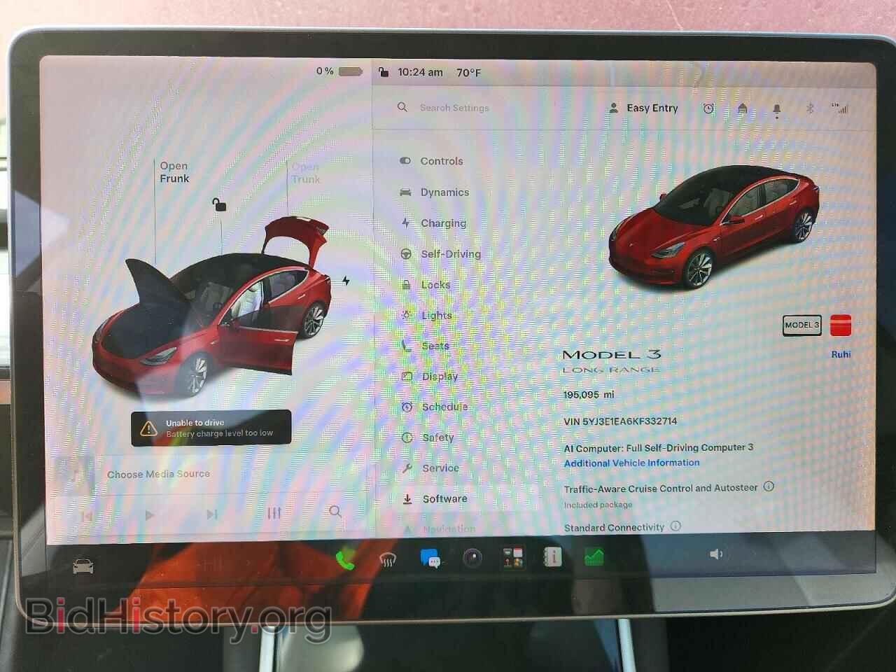 2019 TESLA MODEL 3 - VIN: 5YJ3E1EA6KF332714 - Photo 9