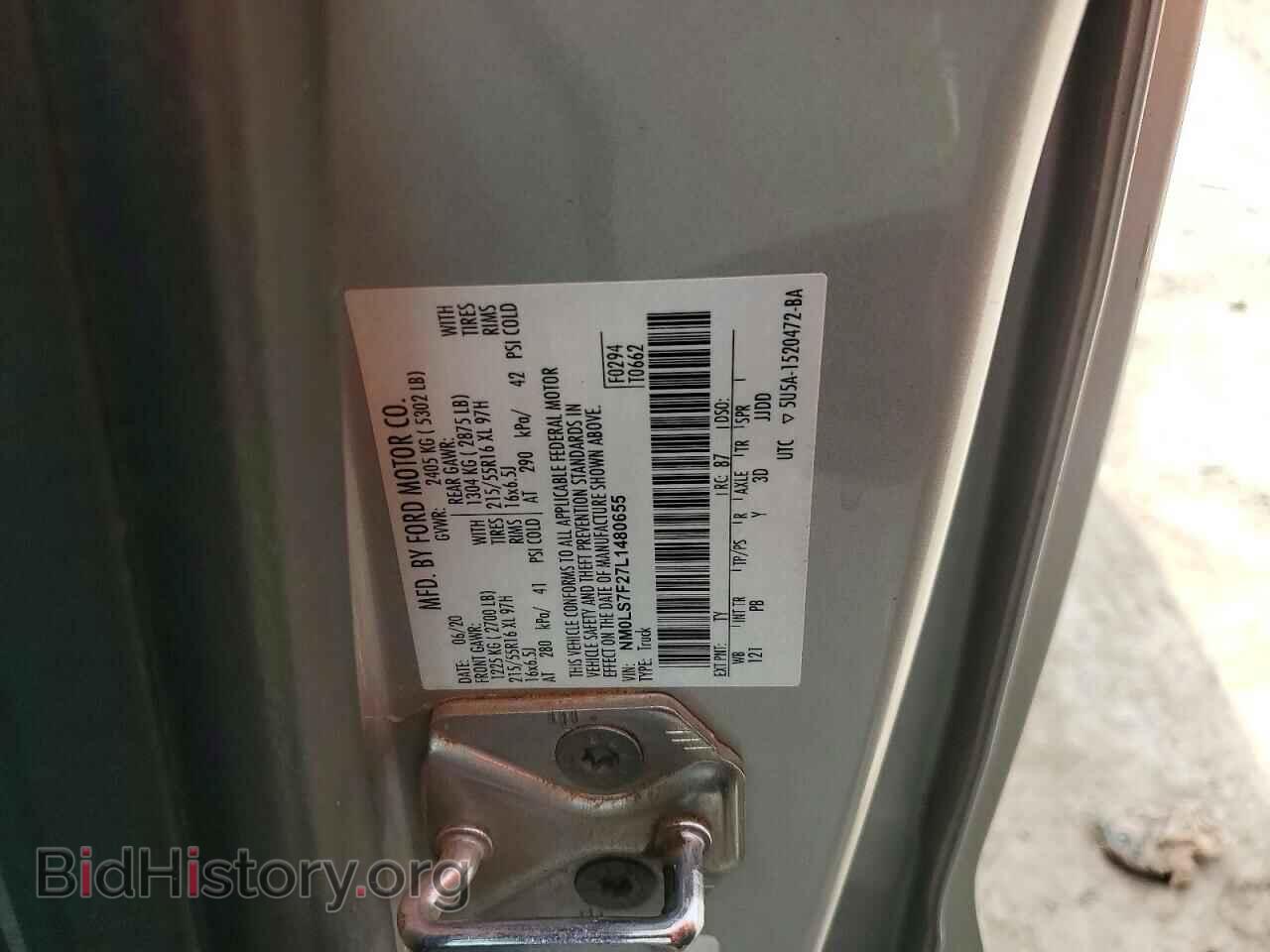 2020 FORD TRANSIT - VIN: NM0LS7F27L1480655 - Photo 13