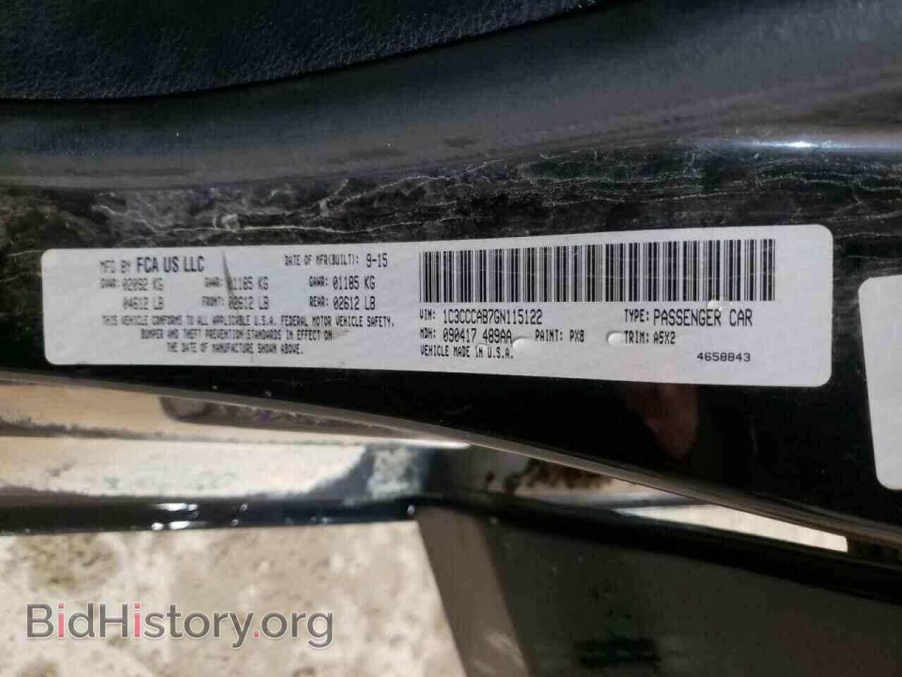 2016 CHRYSLER 200 - VIN: 1C3CCCAB7GN115122 - Фото 12