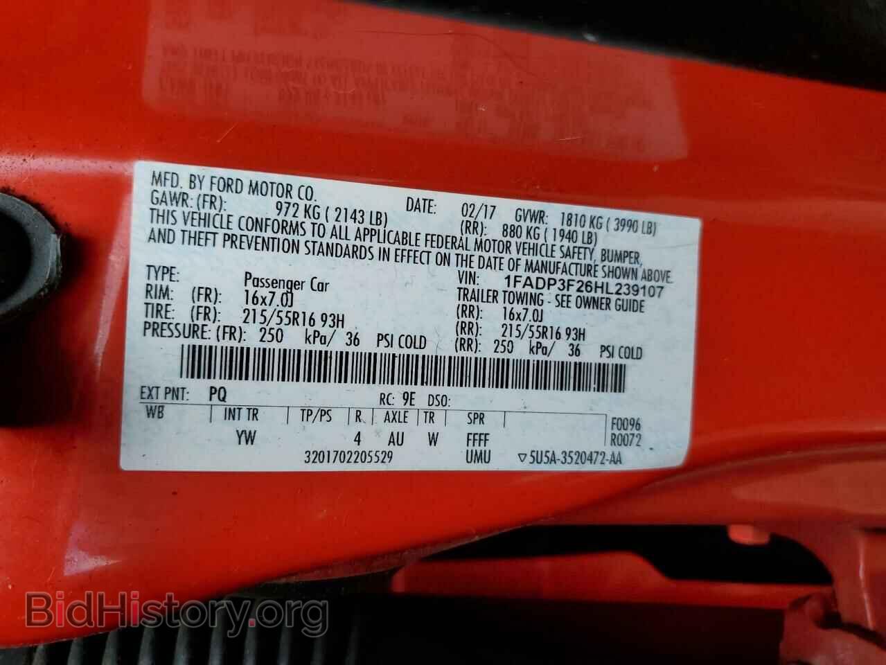 2017 FORD FOCUS - VIN: 1FADP3F26HL239107 - Photo 13