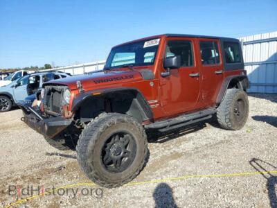 2014 Jeep WRANGLER Sport, orange — VIN 1C4BJWDG5EL200913, Copart