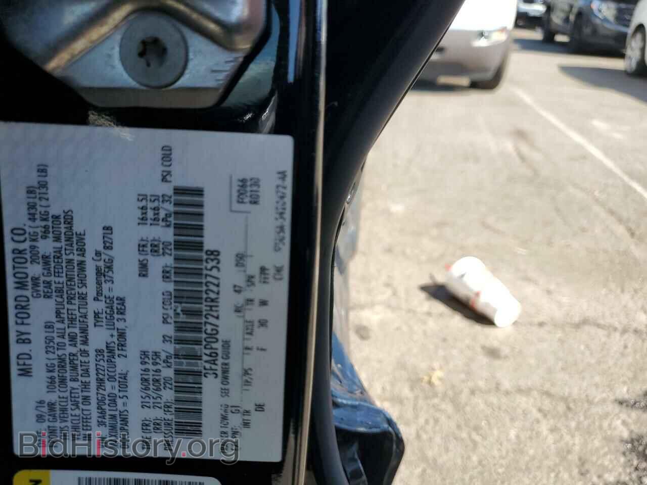 2017 FORD FUSION - VIN: 3FA6P0G72HR227538 - Фото 12