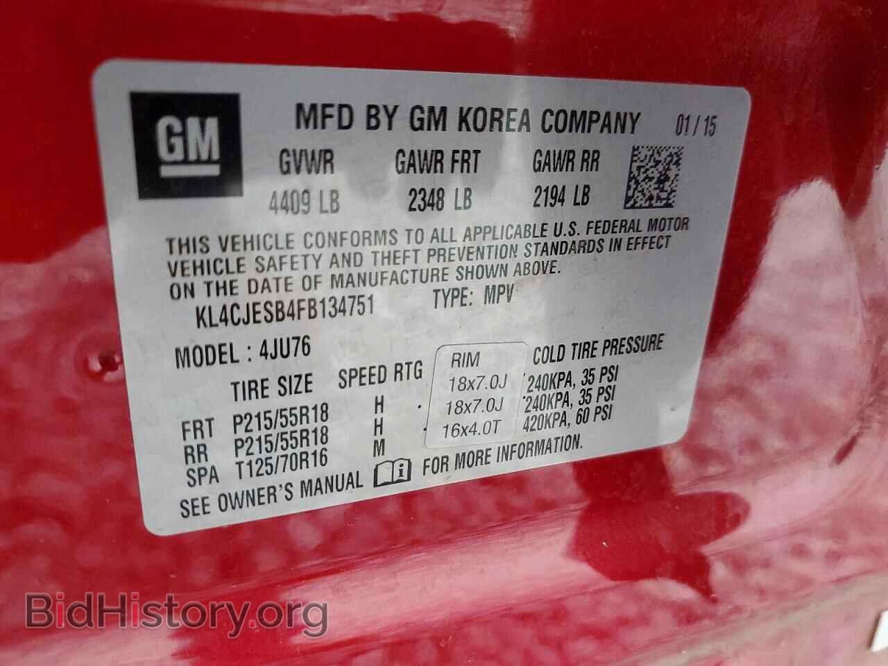 2015 BUICK ENCORE - VIN: KL4CJESB4FB134751 - Photo 13