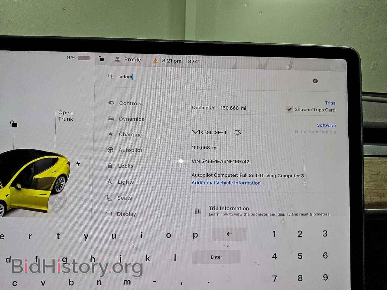 2022 TESLA MODEL 3 - VIN: 5YJ3E1EA6NF190742 - Фото 9