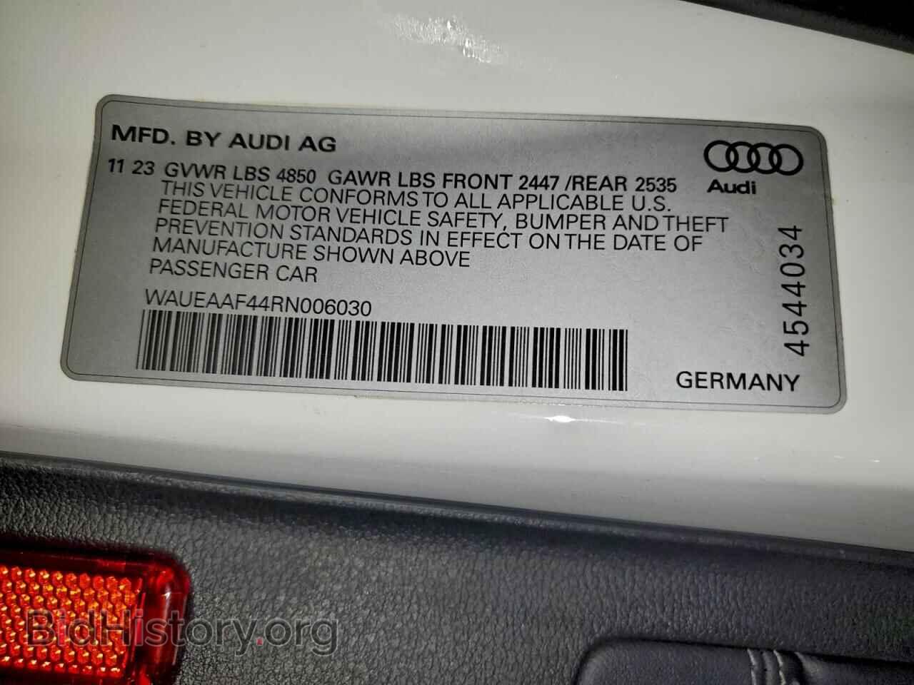 2024 AUDI A4 - VIN: WAUEAAF44RN006030 - Photo 12