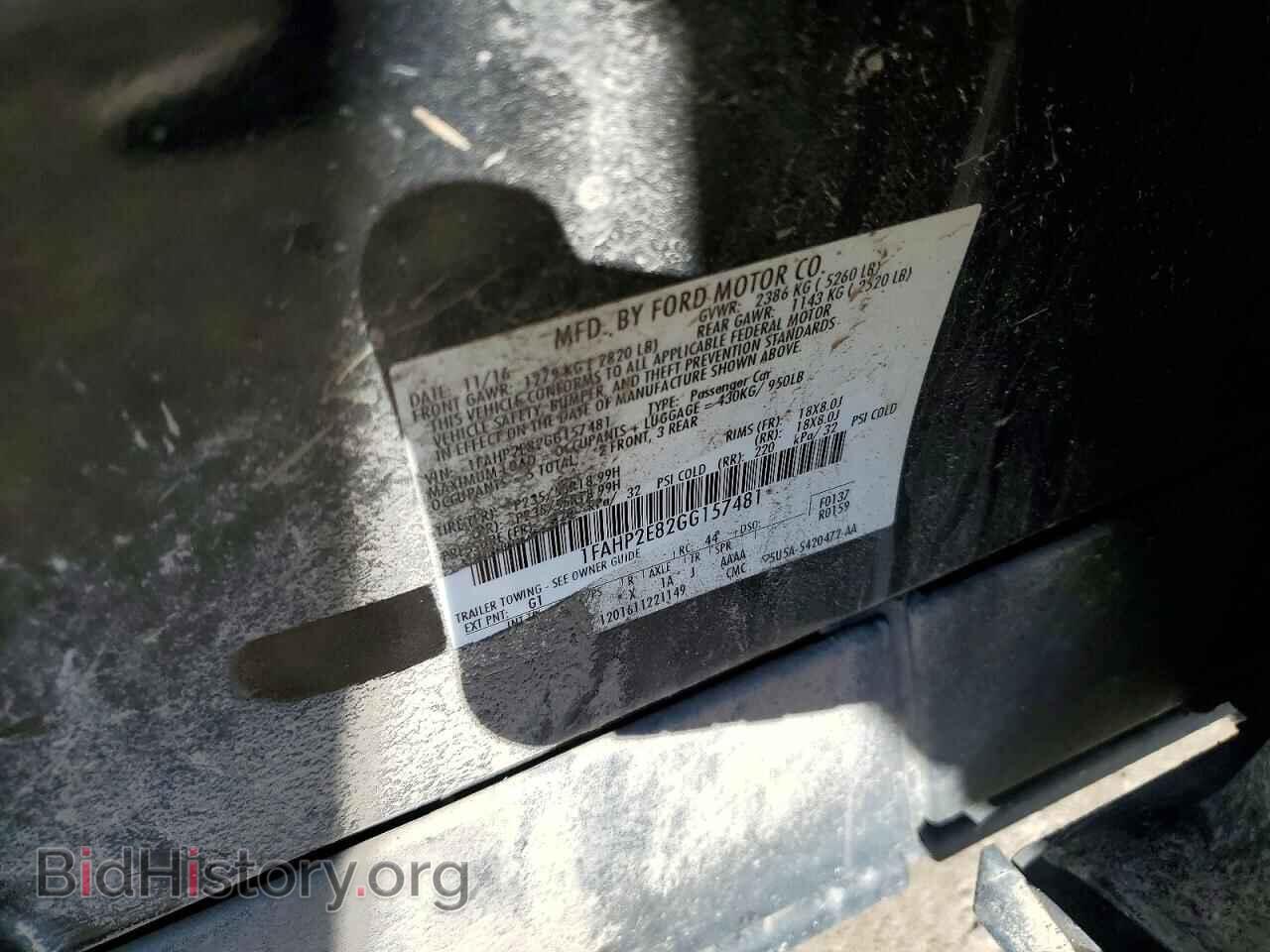 2016 FORD TAURUS - VIN: 1FAHP2E82GG157481 - Photo 12