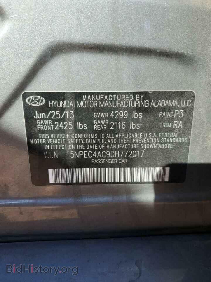 2013 HYUNDAI SONATA - VIN: 5NPEC4AC9DH772017 - Фото 12
