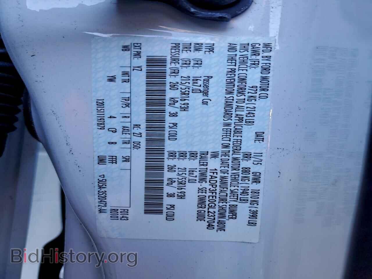 2016 FORD FOCUS - VIN: 1FADP3FE0GL237040 - Фото 12