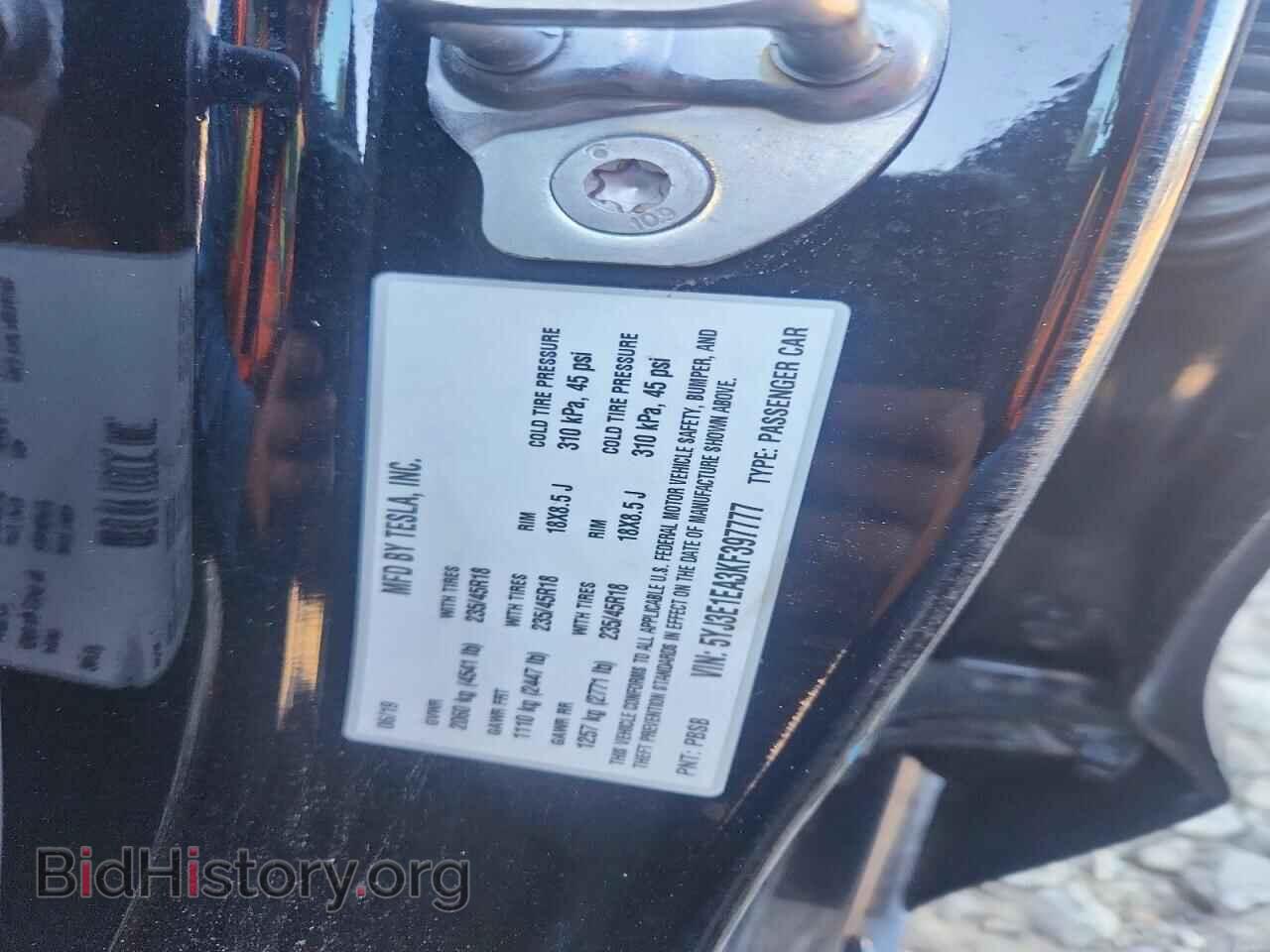 2019 TESLA MODEL 3 - VIN: 5YJ3E1EA3KF397777 - Фото 12