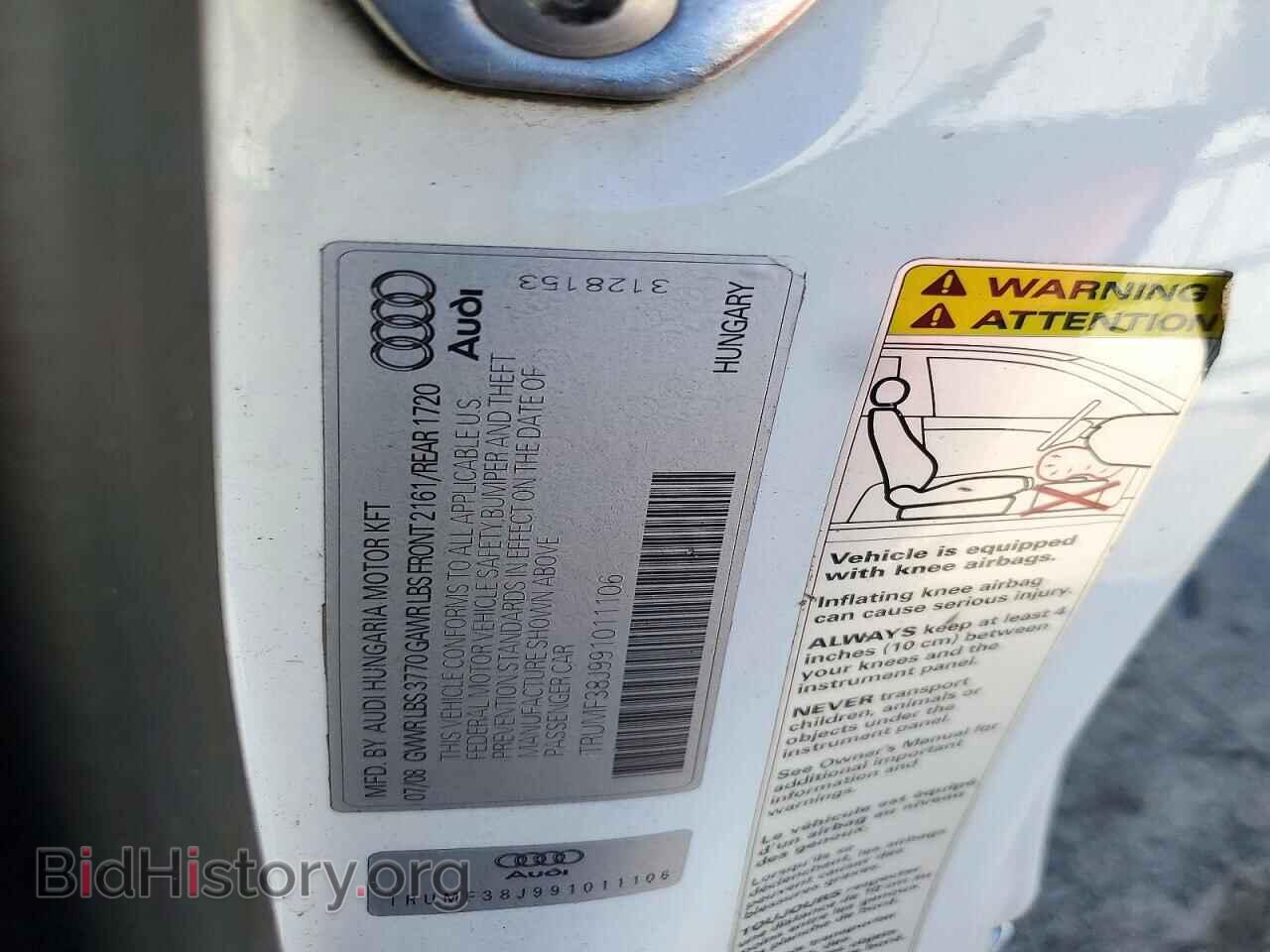 2009 AUDI TT - VIN: TRUMF38J991011106 - Фото 12