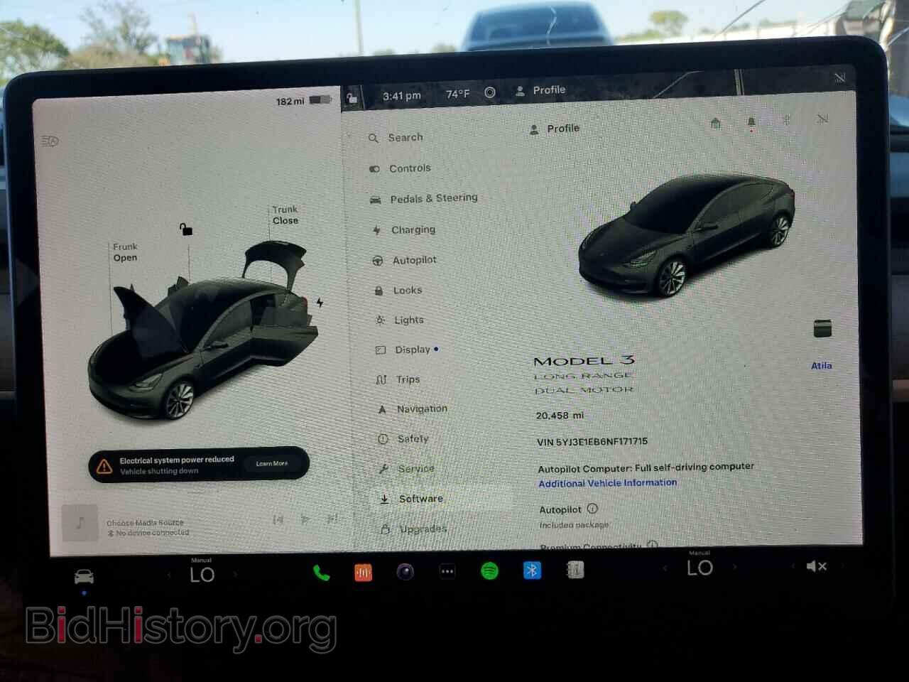 2022 TESLA MODEL 3 - VIN: 5YJ3E1EB6NF171715 - Фото 9