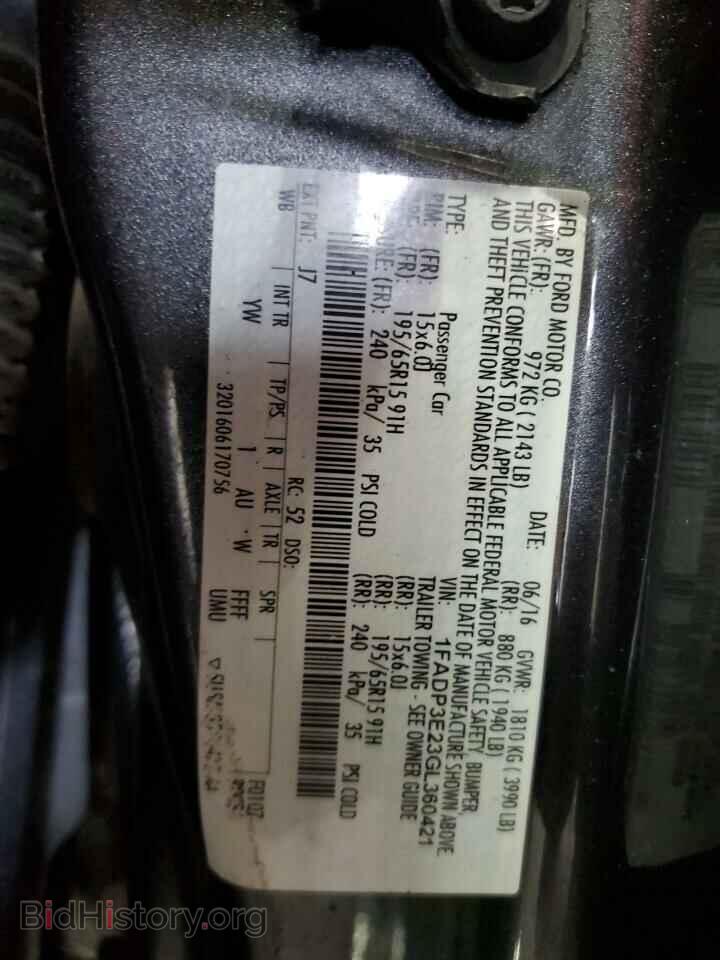 2016 FORD FOCUS - VIN: 1FADP3E23GL360421 - Photo 12