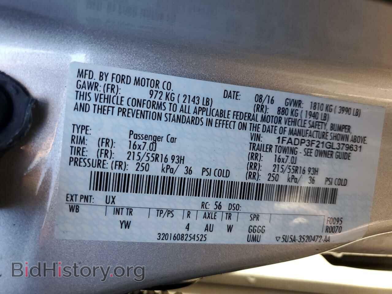 2016 FORD FOCUS - VIN: 1FADP3F21GL379631 - Photo 12