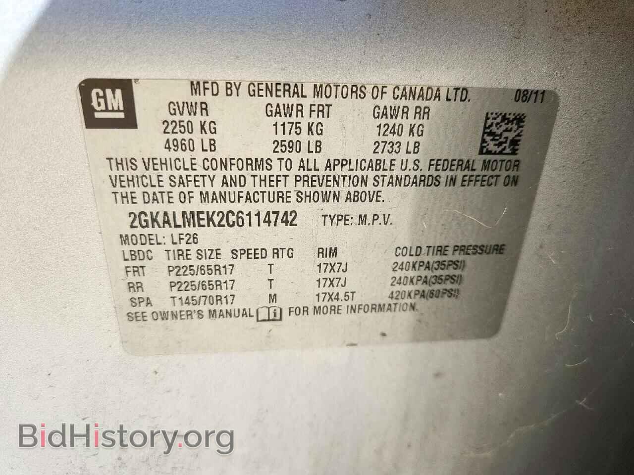 2012 GMC TERRAIN - VIN: 2GKALMEK2C6114742 - Photo 14