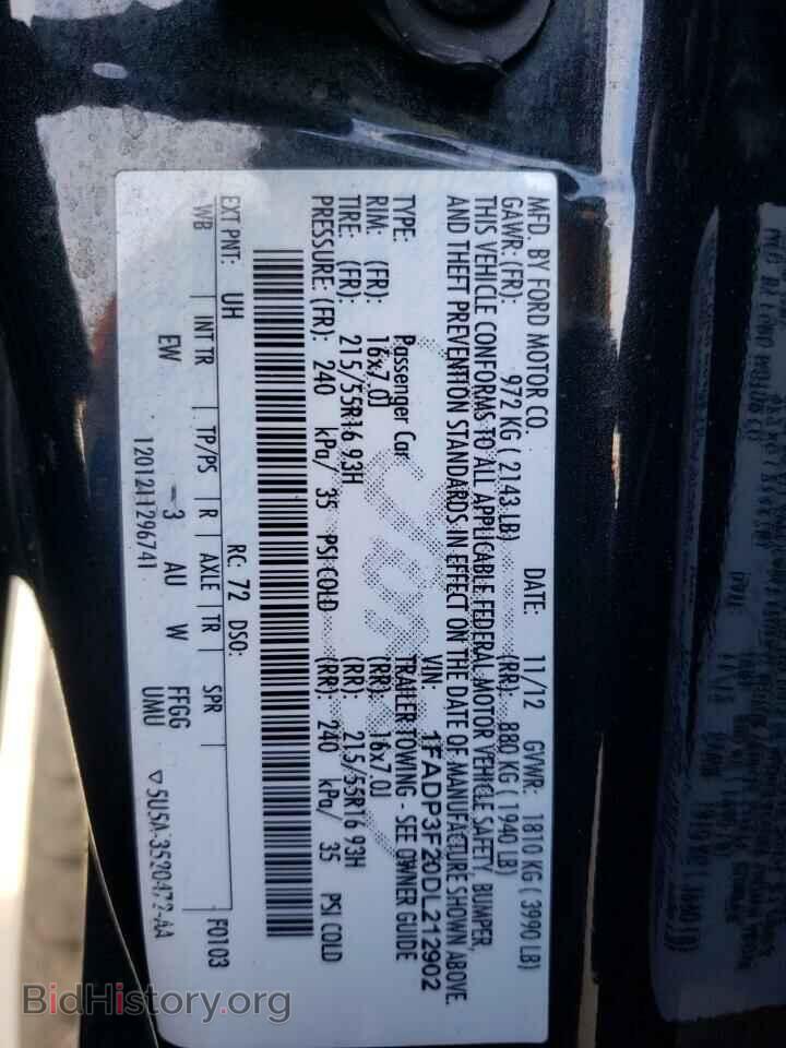 2013 FORD FOCUS - VIN: 1FADP3F20DL212902 - Фото 13