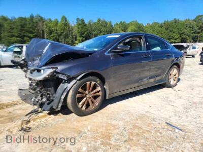 2015 Chrysler 200 Limited, gray — VIN 1C3CCCAB3FN606043, Copart