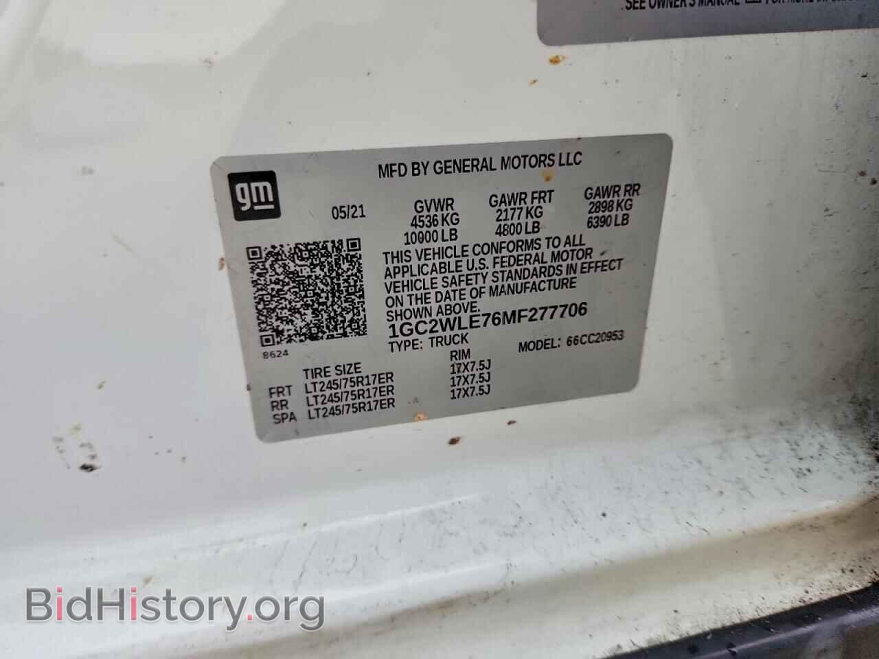 2021 CHEVROLET ALL Models - VIN: 1GC2WLE76MF277706 - Фото 12