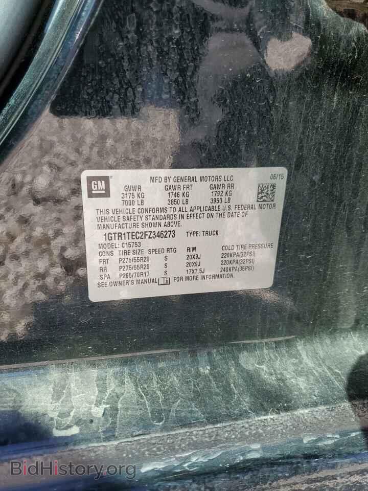 2015 GMC SIERRA - VIN: 1GTR1TEC2FZ346273 - Фото 12