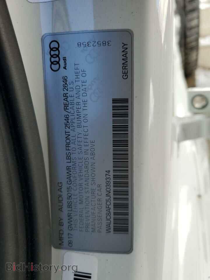 2018 AUDI A6 - VIN: WAUC8AFC5JN039374 - Фото 12