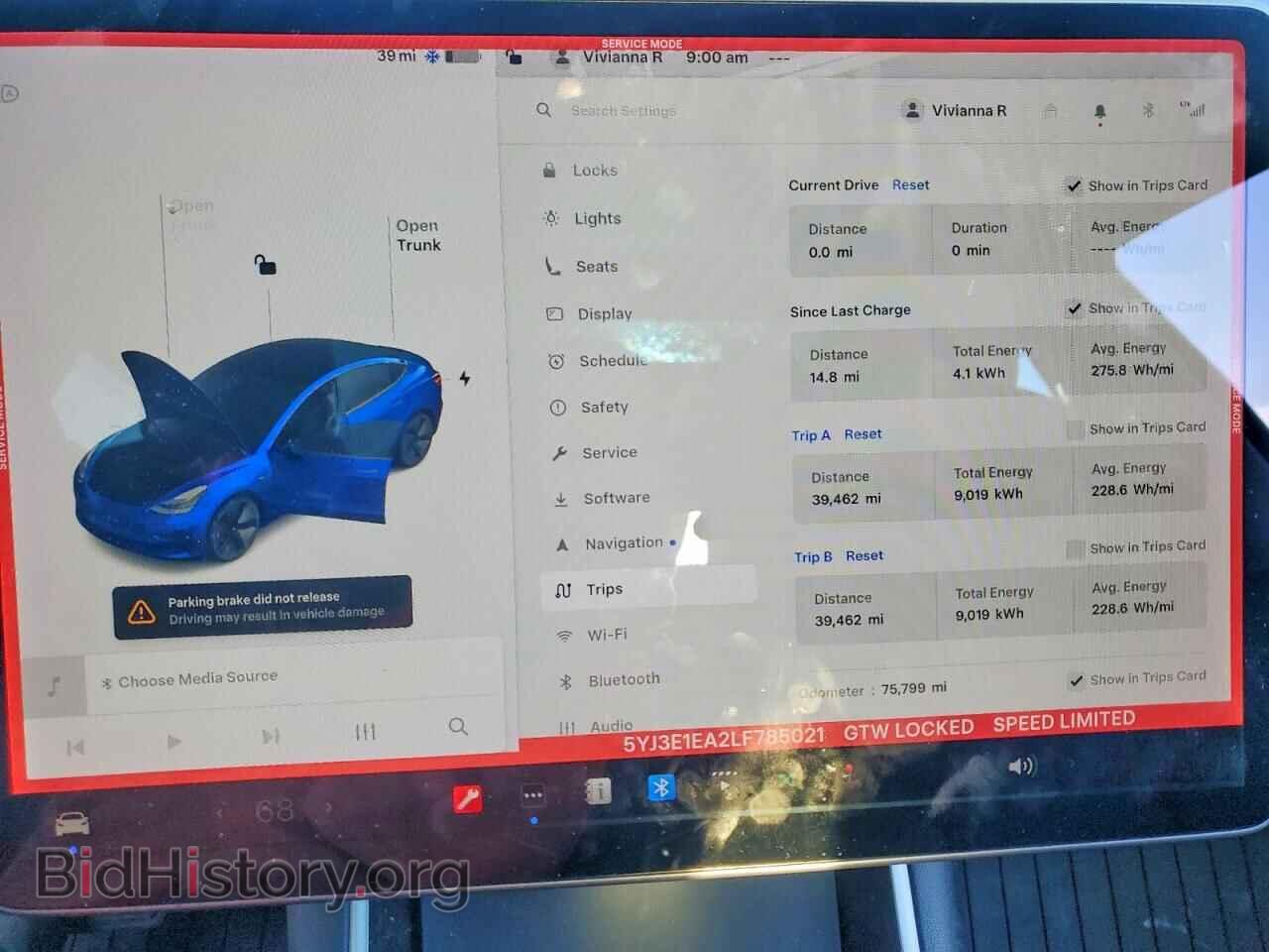 2020 TESLA MODEL 3 - VIN: 5YJ3E1EA2LF785021 - Photo 9