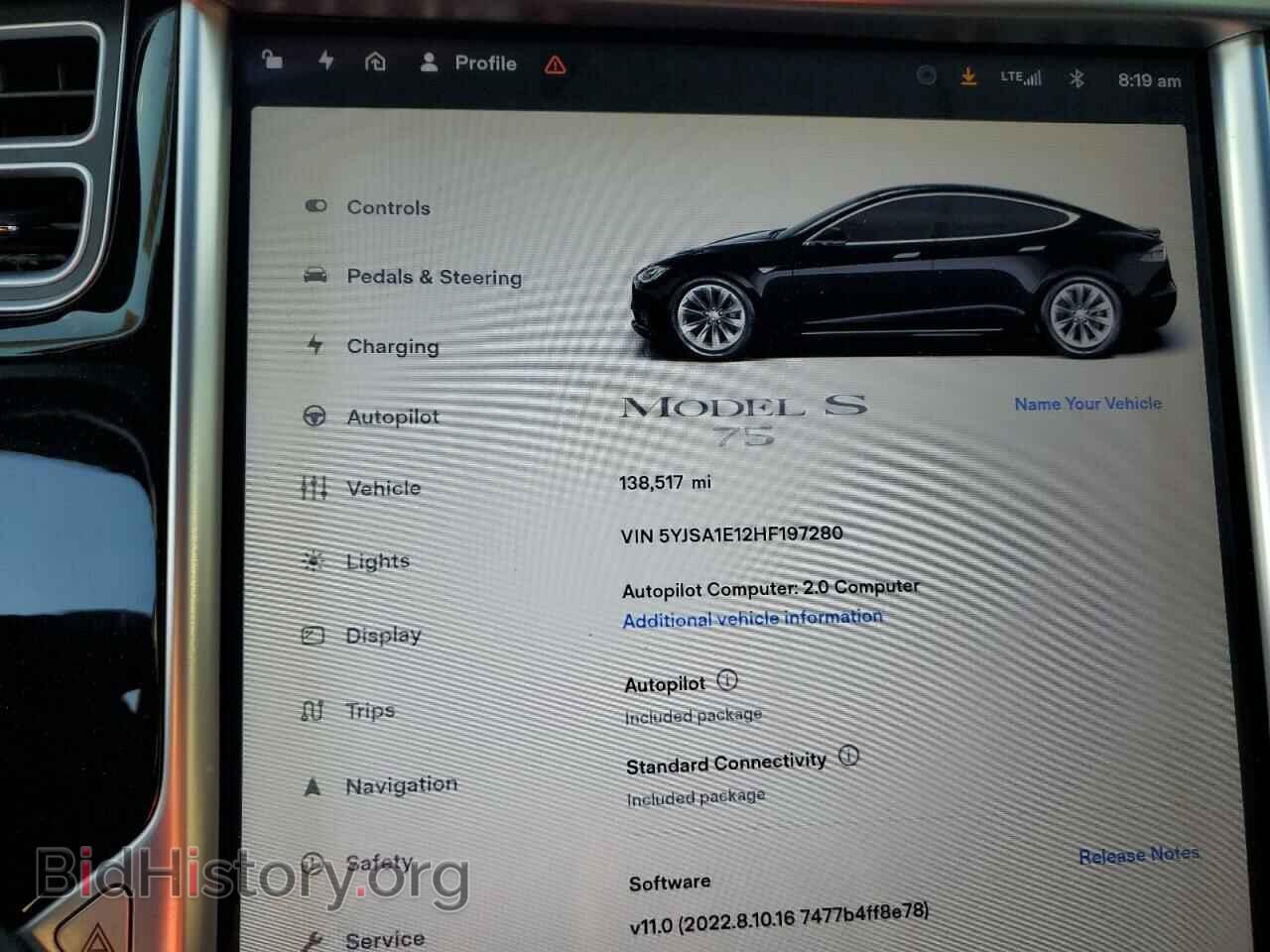 2017 TESLA MODEL S - VIN: 5YJSA1E12HF197280 - Photo 9