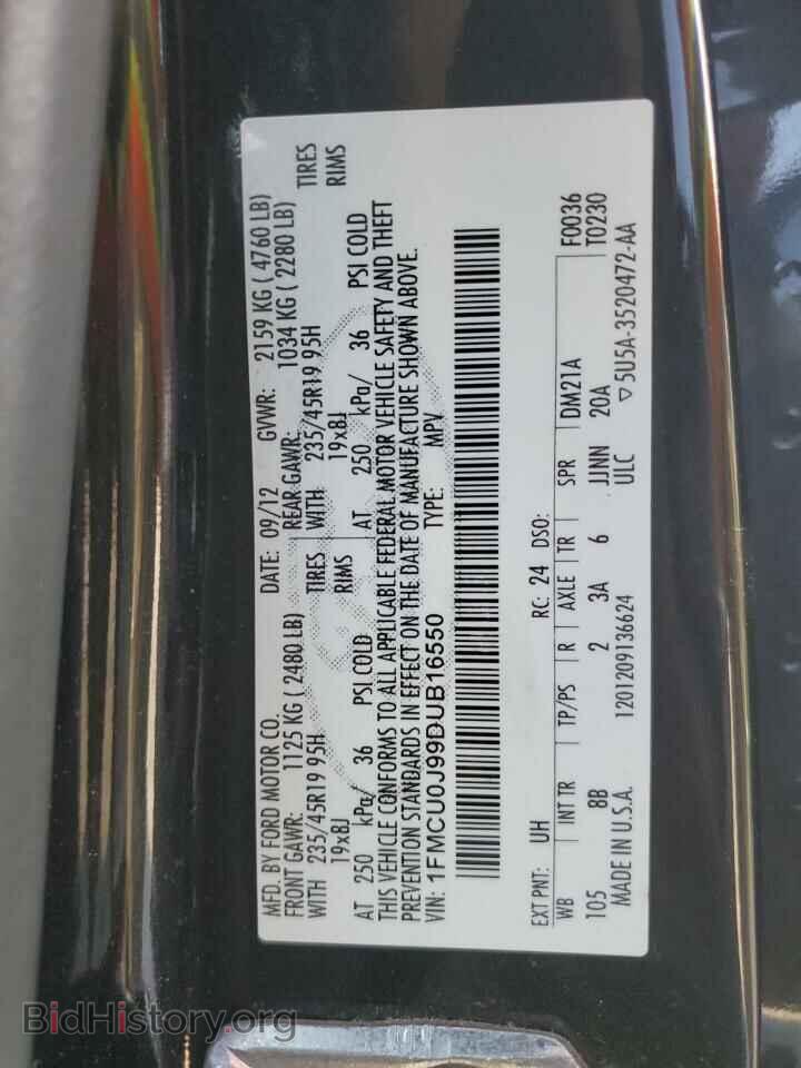 2013 FORD ESCAPE - VIN: 1FMCU0J99DUB16550 - Фото 13