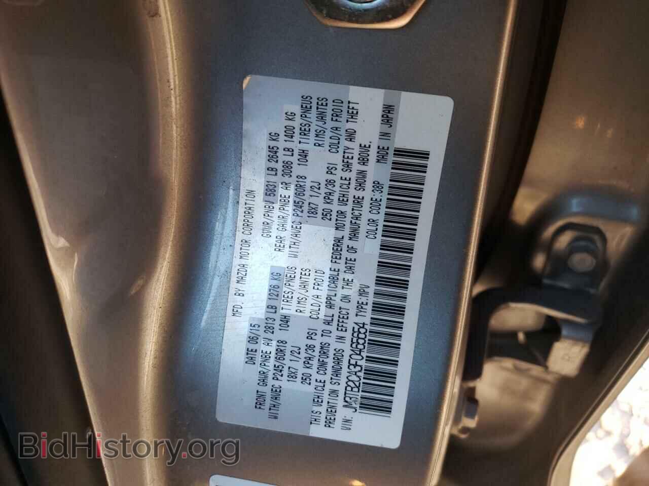 2015 MAZDA CX-9 - VIN: JM3TB2CA3F0465654 - Фото 13