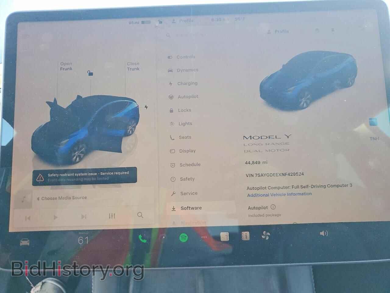 2022 TESLA MODEL Y - VIN: 7SAYGDEEXNF429524 - Фото 9