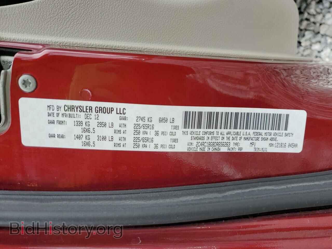 2013 CHRYSLER MINIVAN - VIN: 2C4RC1BG8DR656263 - Photo 13