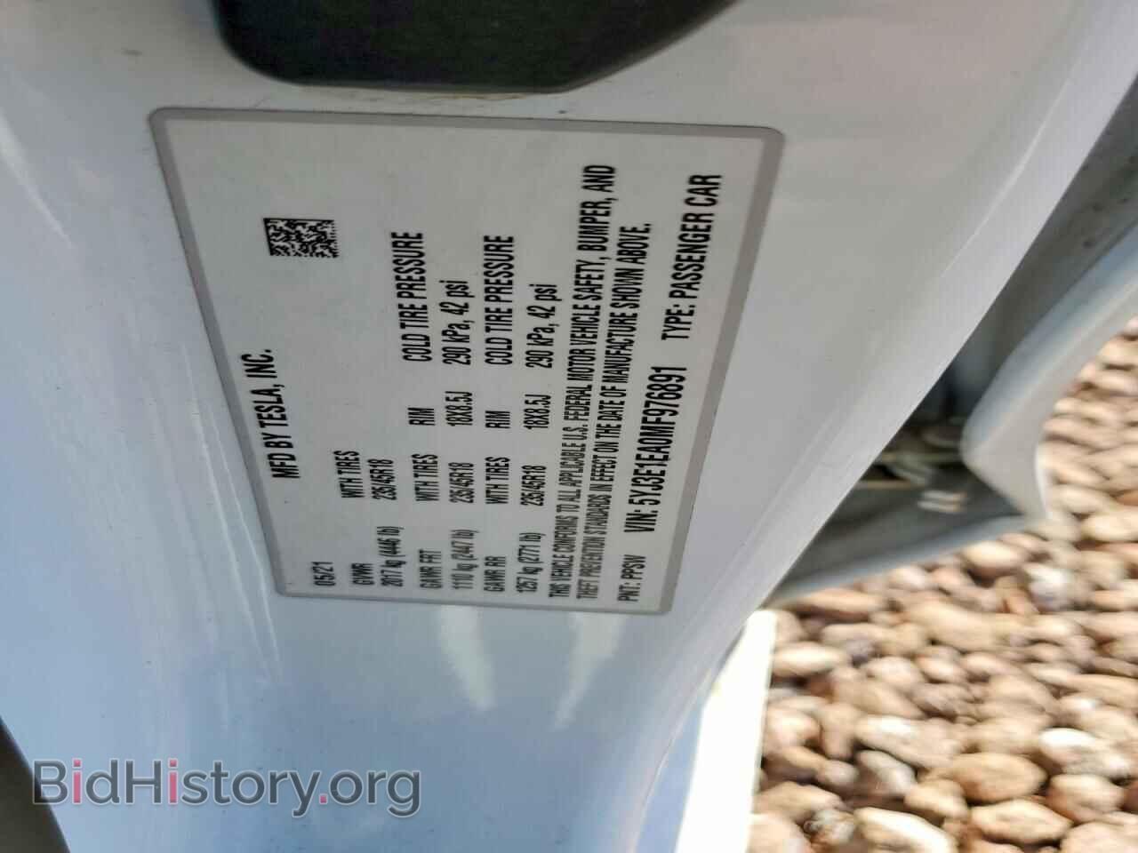 2021 TESLA MODEL 3 - VIN: 5YJ3E1EA0MF976891 - Photo 12