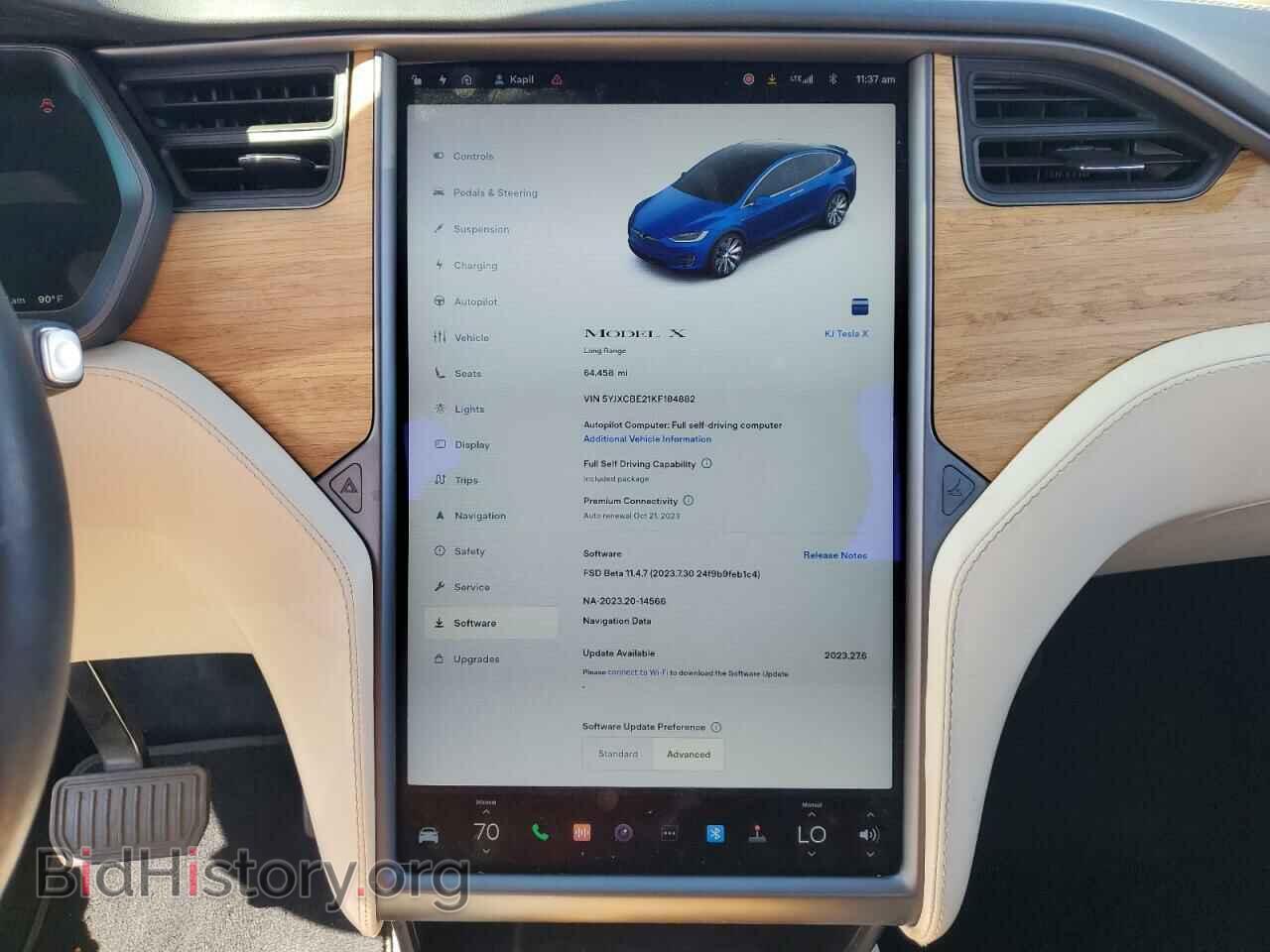 2019 TESLA MODEL X - VIN: 5YJXCBE21KF184882 - Фото 9