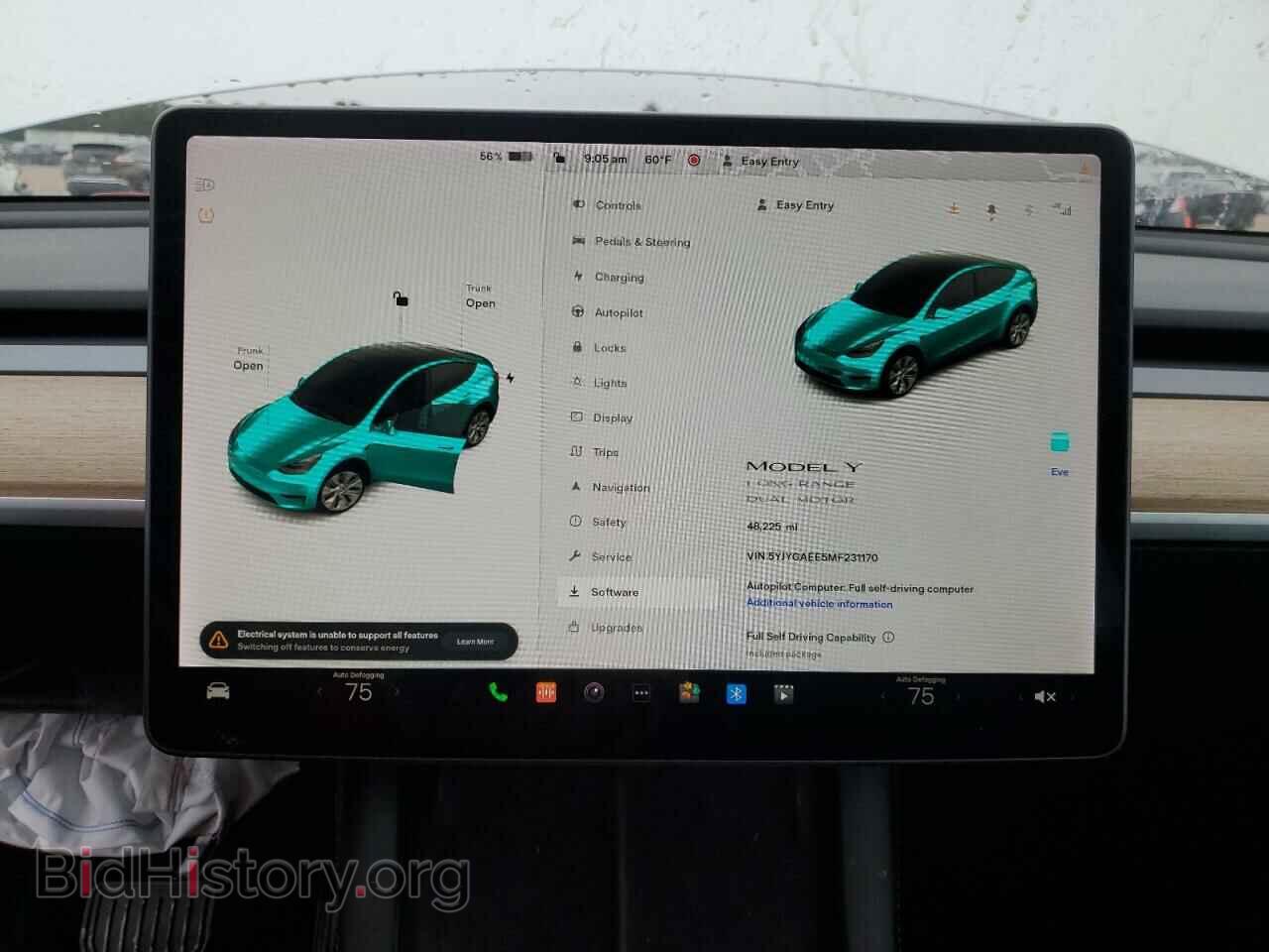 2021 TESLA MODEL Y - VIN: 5YJYGAEE5MF231170 - Photo 9