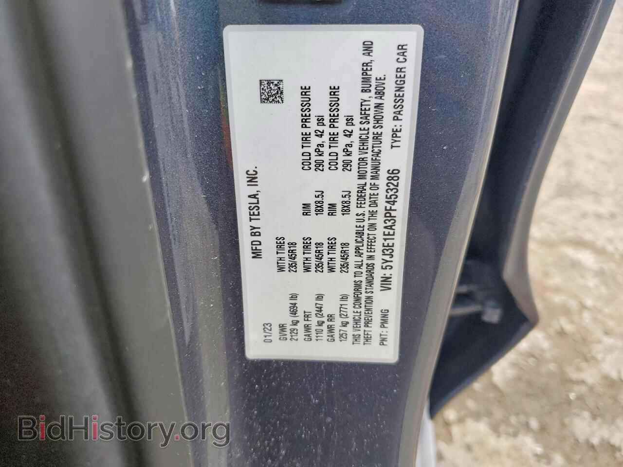 2023 TESLA MODEL 3 - VIN: 5YJ3E1EA3PF453286 - Фото 12