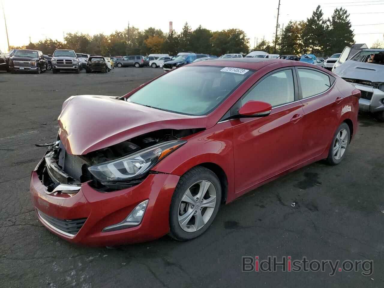 Report KMHDH4AE5GU584499 HYUNDAI ELANTRA 2016 RED GAS - price and ...