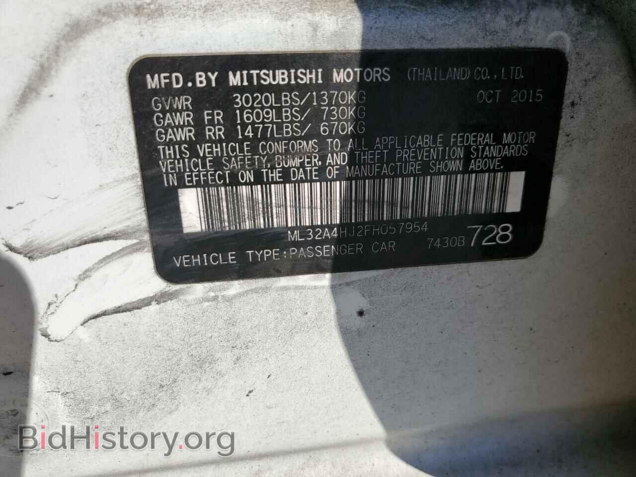 2015 MITSUBISHI MIRAGE - VIN: ML32A4HJ2FH057954 - Фото 13