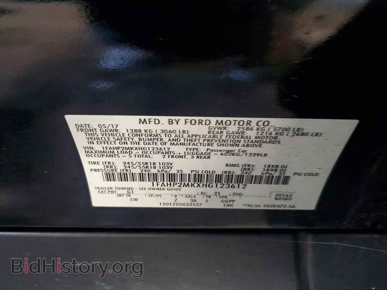 2017 FORD TAURUS - VIN: 1FAHP2MKXHG123612 - Photo 12