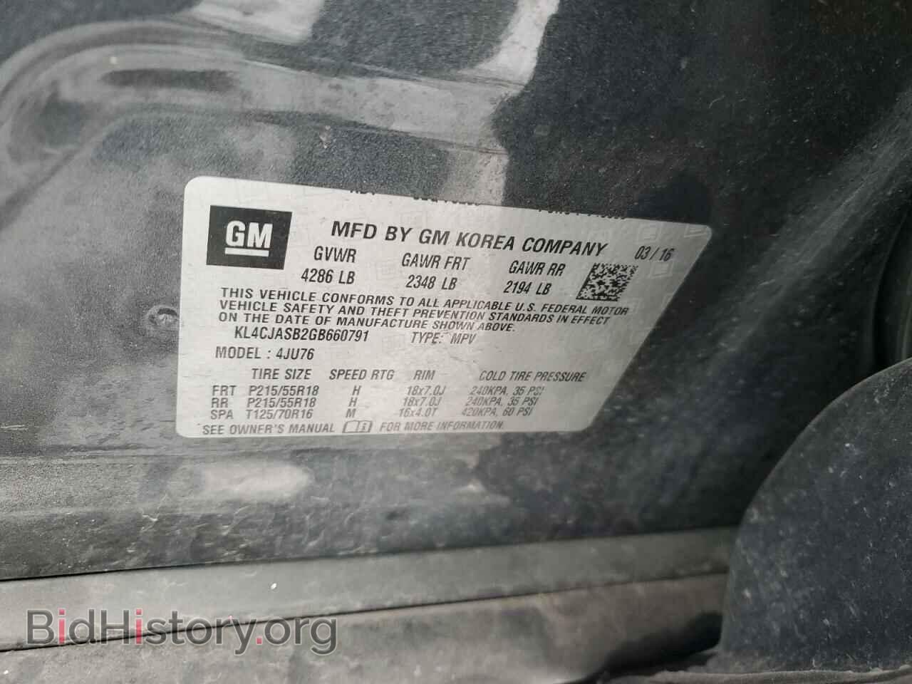 2016 BUICK ENCORE - VIN: KL4CJASB2GB660791 - Photo 12