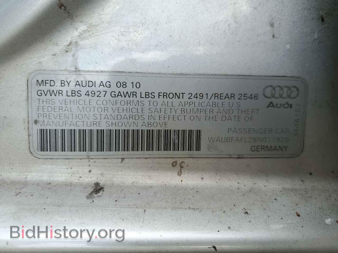 2011 AUDI A4 - VIN: WAUBFAFL2BN017920 - Photo 12