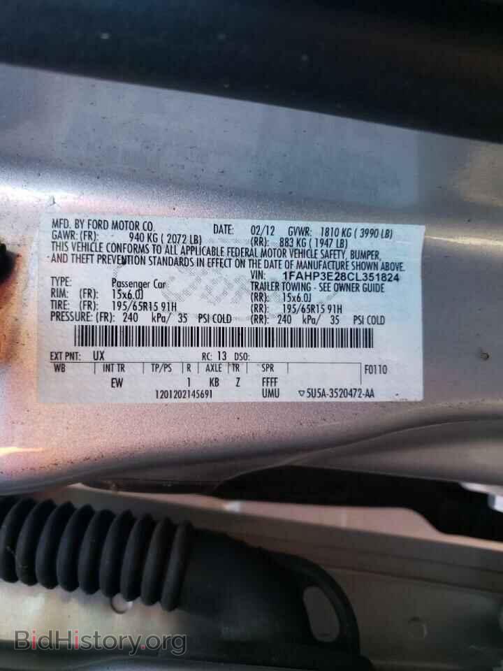 2012 FORD FOCUS - VIN: 1FAHP3E28CL351824 - Photo 12