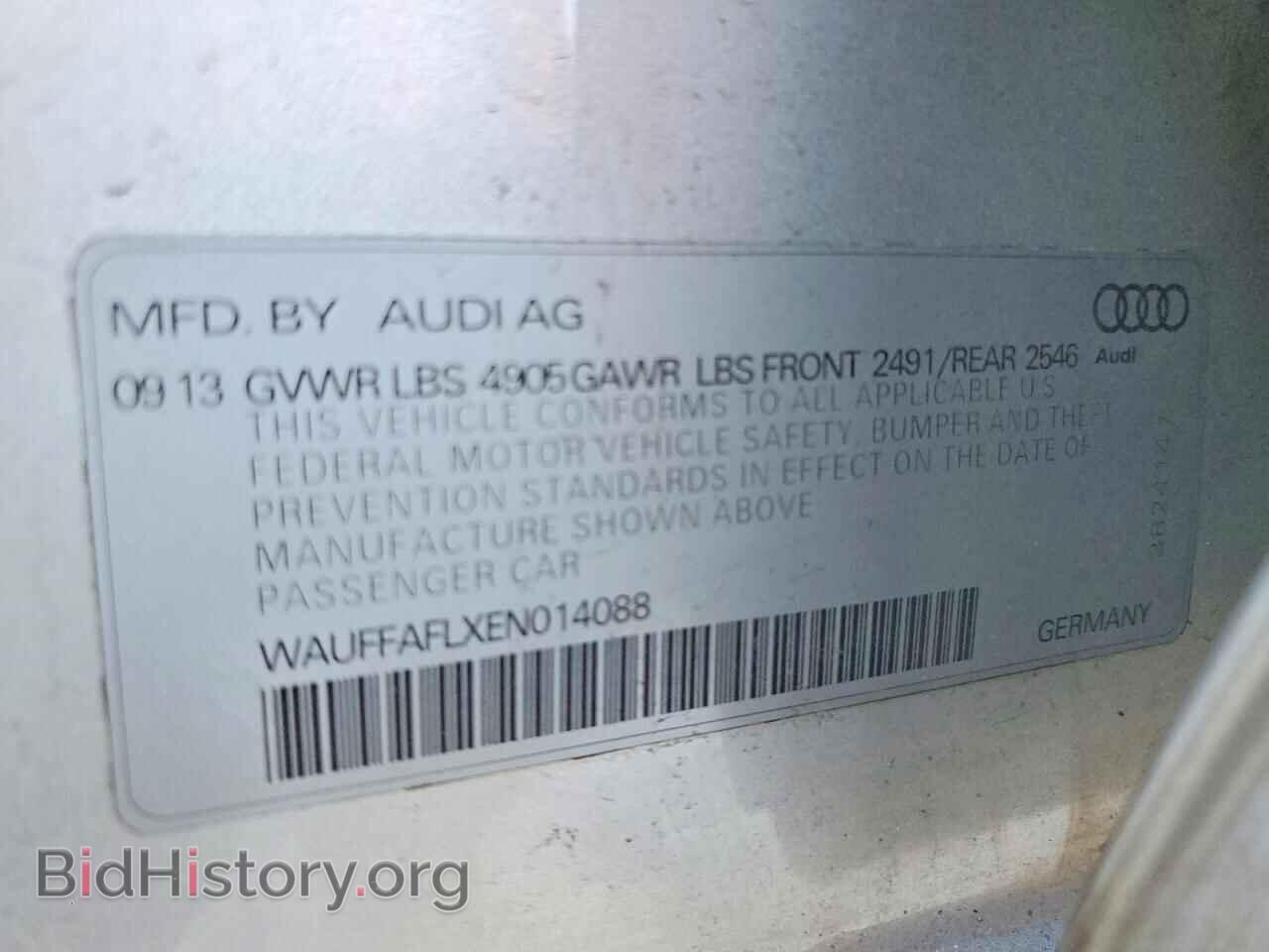 2014 AUDI A4 - VIN: WAUFFAFLXEN014088 - Фото 12
