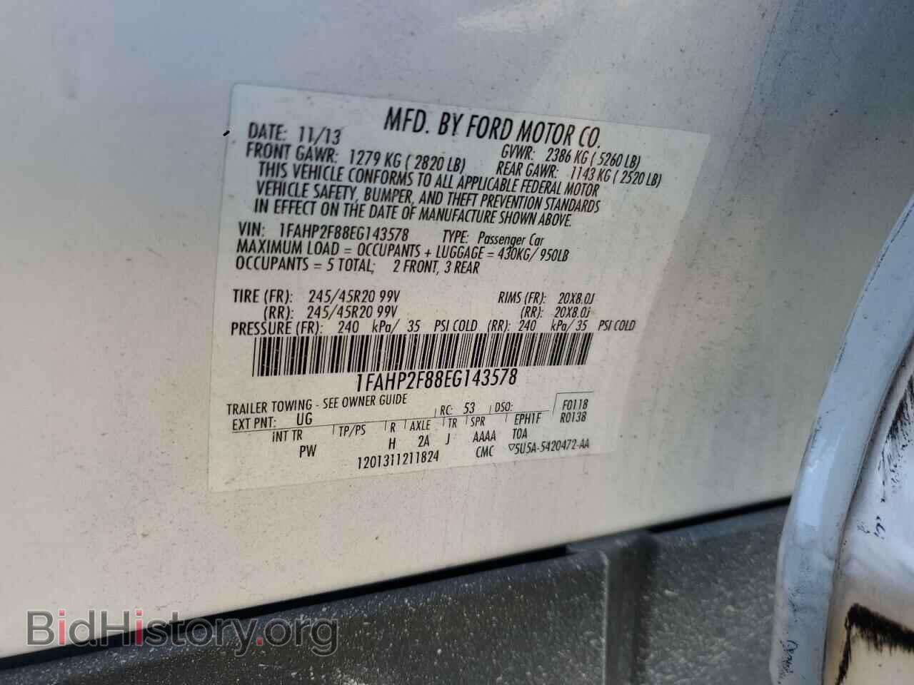 2014 FORD TAURUS - VIN: 1FAHP2F88EG143578 - Фото 12