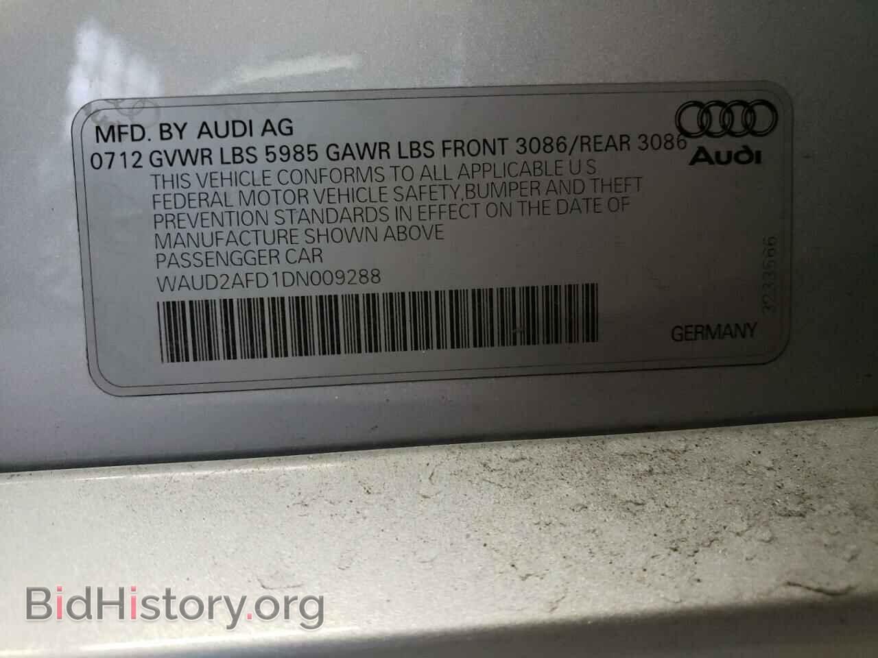 2013 AUDI S8 - VIN: WAUD2AFD1DN009288 - Photo 13