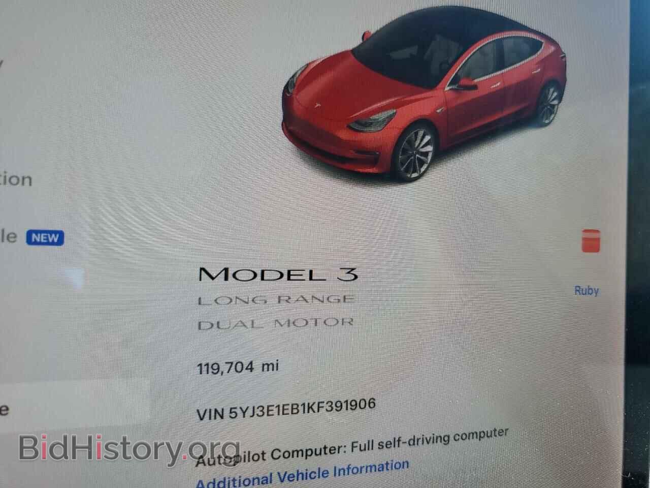 2019 TESLA MODEL 3 - VIN: 5YJ3E1EB1KF391906 - Фото 9