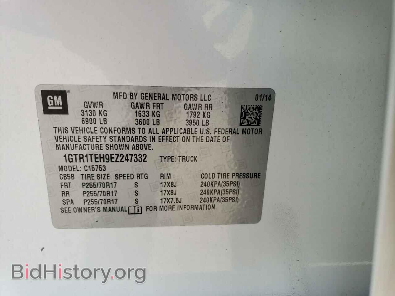 2014 GMC SIERRA - VIN: 1GTR1TEH9EZ247332 - Фото 13