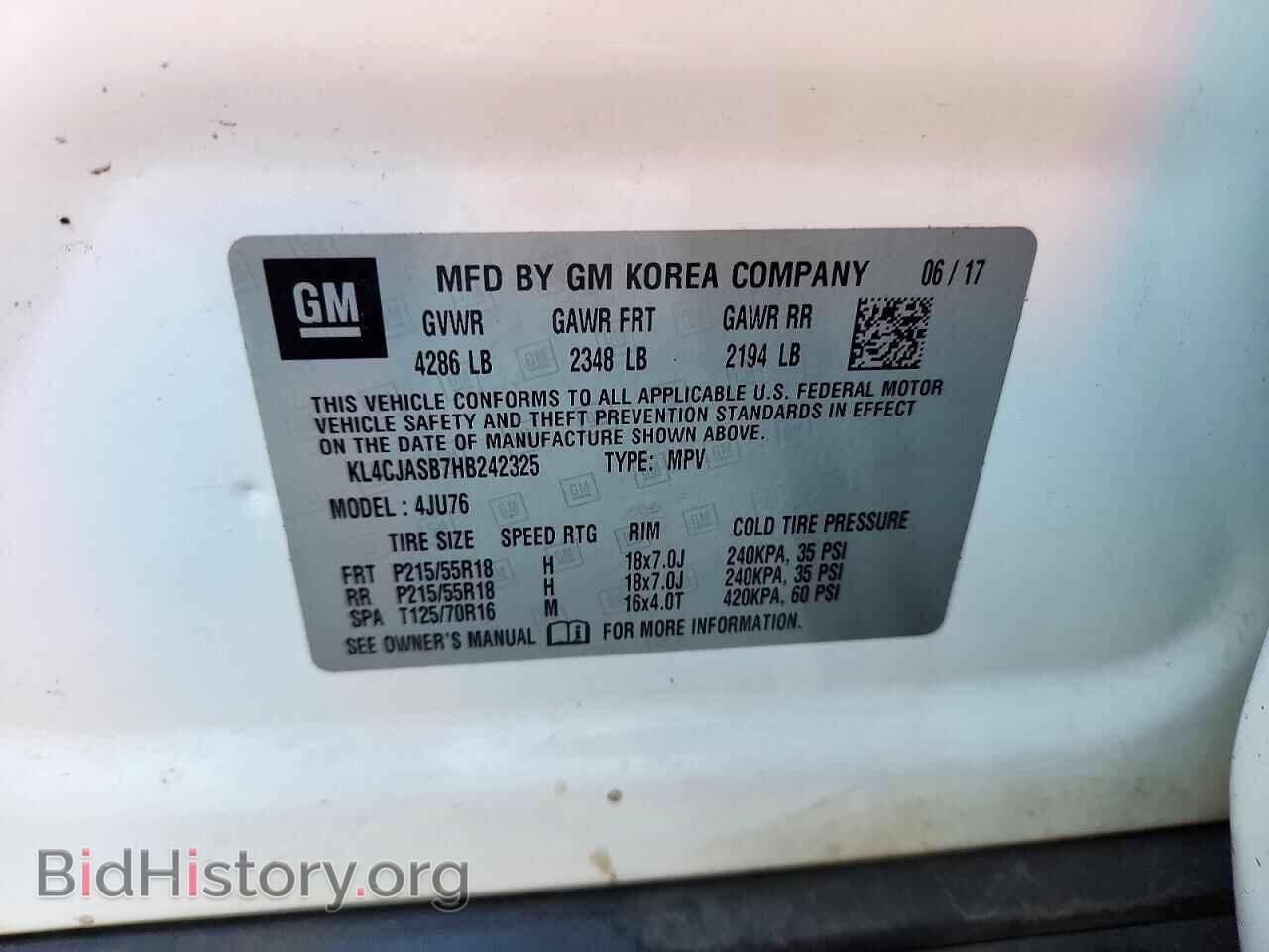 2017 BUICK ENCORE - VIN: KL4CJASB7HB242325 - Photo 13