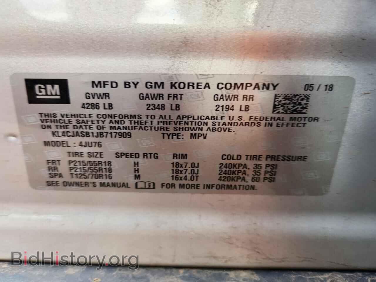 2018 BUICK ENCORE - VIN: KL4CJASB1JB717909 - Photo 14