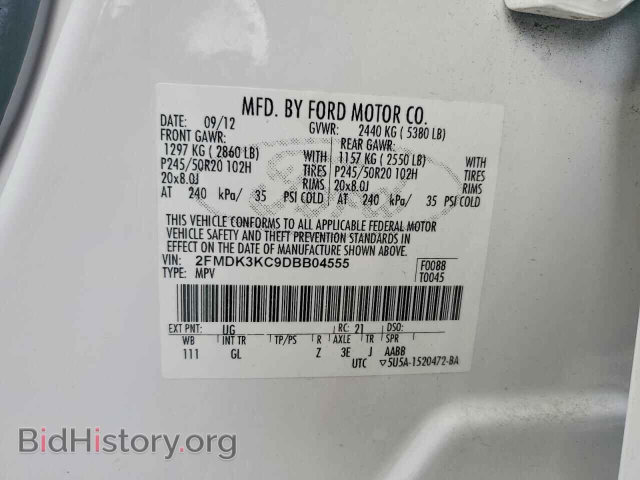 2013 FORD EDGE - VIN: 2FMDK3KC9DBB04555 - Фото 13